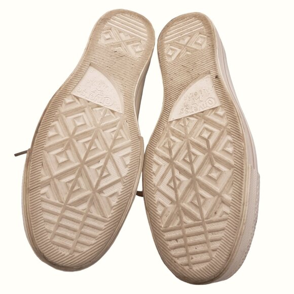 Converse Beige Tan Suede Platform High Top Shoes SZ 10 - Picture 8 of 13